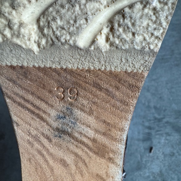 No.6 Clog Shearling Lined Lace Up Boot Sz 39 Black & Brown Natural Base 3” heel - Picture 7 of 16